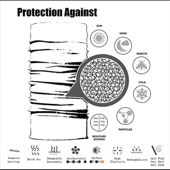 Skull 💀 Tube Face Covering Bandana New - Picture 2 of 4